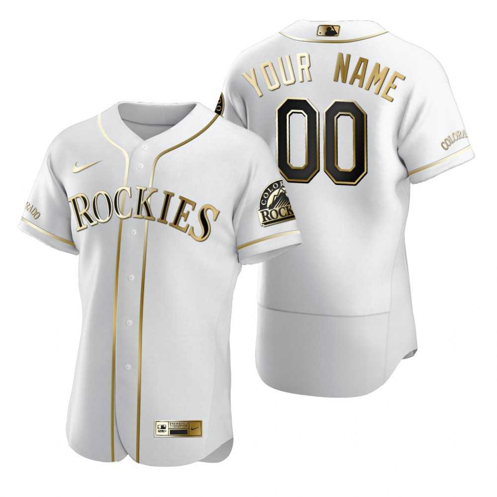 Colorado Rockies Customized Nike White Stitched MLB Flex Base Golden Edition Jersey,We sell and wholesale Colorado Rockies Customized Nike White Stitched MLB Flex Base Golden Edition Jersey on line form chian!